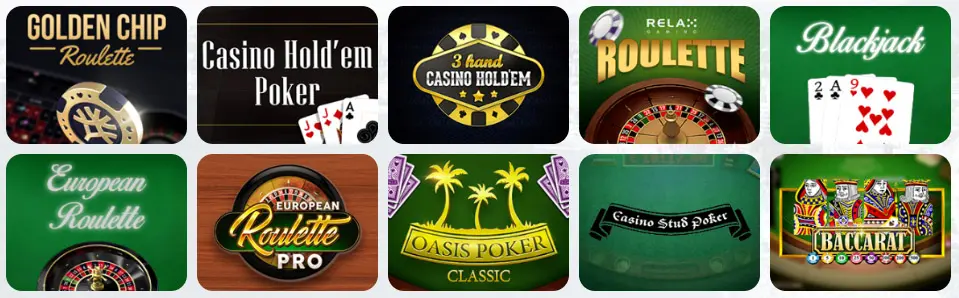 Juegos de mesa en MR BET CASINO